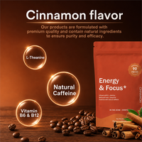 Pastilles de caféine avec L-Théanine 120mg, caféine naturelle 80mg, vitamines B6 et B12, complément alimentaire, 90 unités