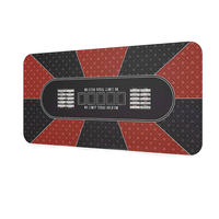 Tapis de poker Texas 180x90cm, portable, en caoutchouc, housse de table de poker pliable, tapis de table de poker Texas pour 8 joueurs, disposition pour jeux de Blackjack