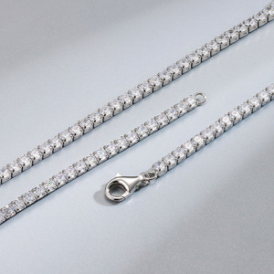 <span class=keywords><strong>Collar</strong></span> de diamantes de circonia cúbica de 2mm, 3mm y 4mm, joyería fina de lujo,925 <span class=keywords><strong>collar</strong></span> de plata de ley - Product Image 1