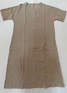 Abito Lungo Estivo da Donna Liu Ming OEM, Stile Retrò, Casual, Maniche Corte, Tinta Unita, Scollo a V, in Cotone e Lino - Product Image 6