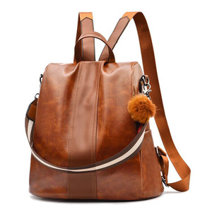 Women Bag PU <b>Leather</b> Fashion Handbags <b>Backpack</b> Multi-function <b>Large</b> Capacity Girl <b>Backpack</b> Student Bag - Product Image 6