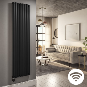 <span class=keywords><strong>Radiateur</strong></span> à colonne ovale verticale anthracite, panneau simple, panneau double, radiateurs design, <span class=keywords><strong>hauteur</strong></span> 1800 mm - Product Image 2