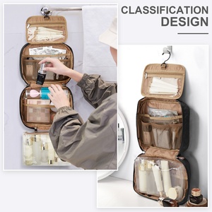 Large Capacity Portable Bathroom Hanging Washbag with Zipper Closure Waterproof Cosmetic Makeup Storage Travel Toiletry Bag Hook - Product Image 5