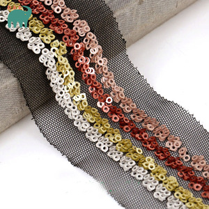 Rubans brodés à paillettes de différentes couleurs pour chapeaux et textiles de maison Produit de sangle de haute qualité - Product Image 5
