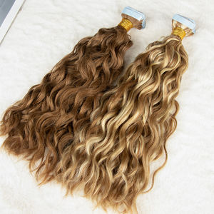 Nastro naturale crudo dell'onda di acqua naturale dei capelli ricci dei capelli della 100% dei capelli umani - Product Image 1