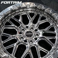 Jantes FORTRIM 3 pièces forgées Beadlock 18-26 pouces 5x114.3 5x120 6x139.7 compatibles Mercedes G63 C63 E63 Audi A3 A4 Jantes modifiées tout-terrain