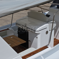 Bateau semi-rigide de luxe en Hypalon PVC de 8,6 m (28 pieds) avec coque en fibre de verre en V profond, console centrale, bateau pneumatique sportif, yacht, tender, bateau de plongée