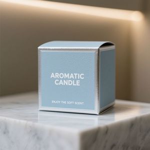 Eco Friendly Wholesale Customized Private <b>Label</b> Luxury Matte Custom logo Printing 8oz square Candle <b>Jar</b> Paper Box Custom Size - Product Image 3