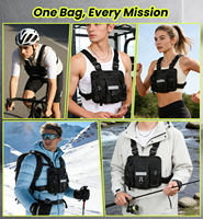 Sac de poitrine de sport unisexe, gilet de course réfléchissant, tactique, imperméable, Oxford, cyclisme, randonnée, ski, camping, pêche, gym