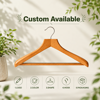 Cintres personnalisés en bois à épaules larges avec logo pour manteaux, costumes et robes – Idéal pour les magasins de vêtements et hôtels (Perchas De Madera)