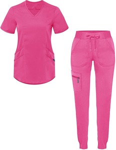 Uniformes Médicos de Última Moda para Doctoras y Enfermeras con Bolsillos con Cremallera, Uniformes de Hospital de Alta Calidad para Mujeres, Venta al Por Mayor - Product Image 3
