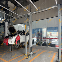 Lève-voiture de garage robuste à deux poteaux et plancher libre, capacité 5000 kg