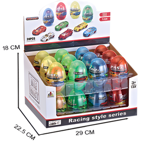 24 piezas de embalaje mini escala 1:64 modelo fundido a presión coche tirar hacia atrás metal fundido a presión vehículo de carreras juguete <span class=keywords><strong>sorpresa</strong></span> <span class=keywords><strong>huevo</strong></span> juguetes para niños - Product Image 4