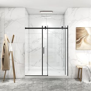 DB 56 "-60" W X 70 "H Puerta de ducha sin marco Premium 5/16 \" (8mm) Ducha deslizante de vidrio templado grueso para Baño - Product Image 3