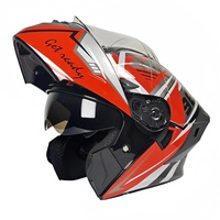 Casque de moto homologué CCC à double visière, en ABS, casque de moto modulaire à visière relevable, casque intégral