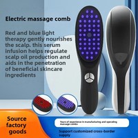 Brosse de repousse des cheveux alimentée par USB avec batterie au lithium, anti-chute, massage vibrant du cuir chevelu, peigne électrique pour la croissance des cheveux