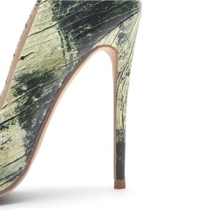 Escarpins pour femmes à bout pointu, talons hauts de 12 cm, chaussures de soirée à talons aiguilles, imprimé floral, chaussures de mariage - Product Image 6