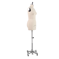 Mannequin de couture demi-torse femme en PU beige, réglable, plusieurs tailles, sans tête ni bras, idéal pour la confection de vêtements - Vente chaude