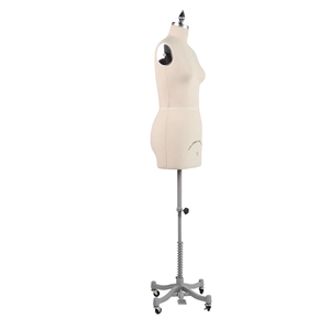 Maniquí de Costura Ajustable de PU Beige, Medio Torso Femenino, Múltiples Tallas, Sin Cabeza ni Brazos, para Confección de Vestidos - Product Image 3