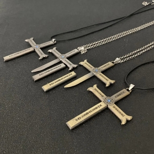 Collar con Colgante de Cruz de Dracule Mihawk, Amistad, Regalo para Hombres y Mujeres, Amuleto de Anime, Desmontable, Retro, Gargantilla, Joyería para Hombre - Product Image 5