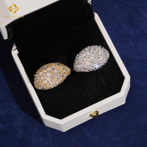 Anello HipHop VVS in Moissanite per Uomo, Anello Ghiacciato in Argento Sterling 925, Supera il Test del Diamante, Certificato GRA - Product Image 2