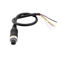 Conector Coaxial GX 12 de 4 Pines Macho o Hembra, PVC, Impermeable, con Malla de Protección, para Cable de Audio, Video y Cámara, para Sistemas de Respaldo