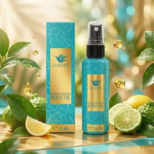 SUWAN Masaje Terapéutico 50 ml con Aroma a Lima Kaffir para el Cuidado Muscular, Spray con Fragancia Agradable para Uso en Cualquier Momento - Product Image 1