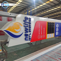 Panneau de signalisation de station-service extérieur personnalisé en aluminium et acier, avec logo lumineux et affichage des prix LED
