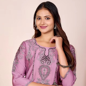 ชุดเดรสผ้าฝ้ายทรงเอไลน์ทำมือสำหรับผู้หญิงชุดเดรสลำลองงานทำมือสำหรับฤดูร้อน - Product Image 1