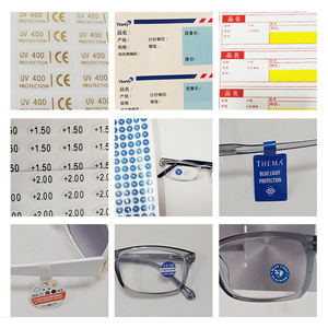 Pegatinas para Gafas de Sol Take It Easy, Etiquetas Polarizadas Electrostáticas de PVC con Bloqueo de Luz Azul, Bilingües, Transparentes, con Estampado en Caliente UV400 - Product Image 2