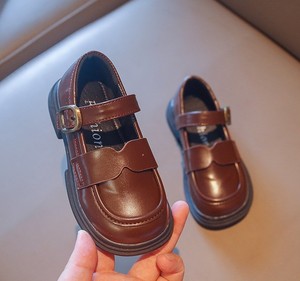 Zapatos de Cuero para Niñas, Estilo Británico, Primavera-Otoño, Zapatos de Princesa con Puntos para Niña Pequeña, Zapatos de Suela Suave para Bebé - Product Image 2