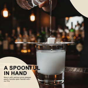 Cuillère en acier inoxydable or rose, design feuille d'<span class=keywords><strong>absinthe</strong></span>, nouveauté 2026, vente chaude, pour bar à l'<span class=keywords><strong>absinthe</strong></span>, avec option de logo personnalisé - Product Image 4