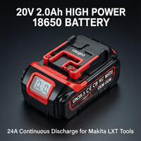 Batterie robuste 20V 2.0Ah 18650 pour meuleuse d'angle Dewalt avec décharge élevée 10C