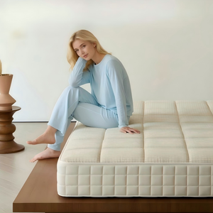 Surmatelas hybride moderne et minimaliste, doux et respirant, avec housse en tissu tricoté, matériau de matelas à ressorts en coton, pour chambre à coucher - Product Image 2