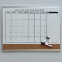 Tablero de corcho de combinación personalizada, tablones magnéticos blancos, tablones de anuncios, bordes, 30x50cm