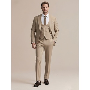Costume homme sur mesure de luxe 3 pièces avec poches fonctionnelles, respirant, 100% coton, vêtements décontractés de haute qualité, mode - Product Image 3