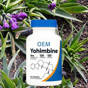 OEM Yohimbine <span class=keywords><strong>HCl</strong></span> 5mg 120 capsules sans gluten et sans OGM livraison directe pour adultes hommes et femmes pas pour les femmes enceintes - Product Image 4