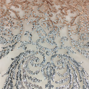 Vestido de novia de Dubái, <span class=keywords><strong>tela</strong></span> de encaje de tul con <span class=keywords><strong>lentejuelas</strong></span> degradadas, compra en línea de la india - Product Image 4