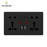 Prise murale intelligente à charge rapide USB Type-C 18W, prise double universelle 4A, contrôle par interrupteur, courant nominal 13A, CN