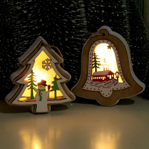 New Christmas decorations, wooden Christmas ornaments with <b>lights</b>, Christmas <b>tree</b> ornaments, Christmas gifts. - Product Image 4