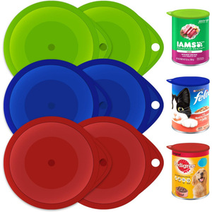 Pe Plastic Food Storage Lids 7.5Cm Reusable For Cans Red Blue Green - Product Image 1