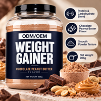 Poudre Protéinée Prise de Masse Marque Blanche Chocolat Beurre de Cacahuète Mélange Protéine-Carbohydrate Nutrition Musculaire OEM Vente en Gros ODM