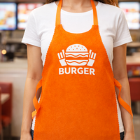 Tabliers de barbecue jetables non tissés pour adultes, personnalisables avec logo, à nouer, lavables pour services de traiteur