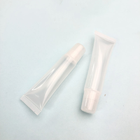 Récipient de baume à lèvres vide avec logo privé personnalisé, tube de brillant à lèvres vide en plastique souple vide de 15ml