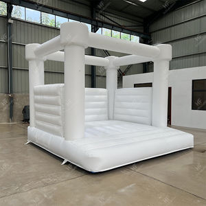 Château gonflable commercial blanc de rebond avec la maison de saut de partie extérieure de ventilateur pour le mariage, l'<span class=keywords><strong>anniversaire</strong></span> et la <span class=keywords><strong>location</strong></span> d'événement - Product Image 1