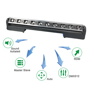 Igreslite 300W 10 Teste <span class=keywords><strong>LED</strong></span> Beam Bar Light RGBW Wash Moving Head <span class=keywords><strong>con</strong></span> 154 <span class=keywords><strong>LED</strong></span> Ausiliari RGB e Controllo Pixel per Spettacoli Teatrali - Product Image 6