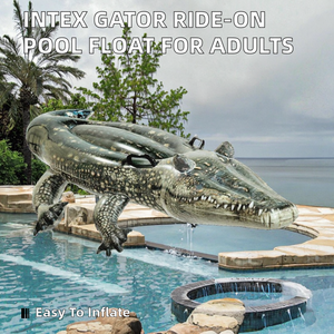 Flotador Inflable de PVC con Forma de Caimán Realista para Adultos, con Capacidad de 100-500 kg, para el Hogar y Hoteles Resort - Product Image 2