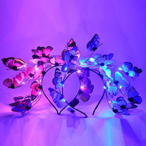 Sombrero Fascinador de Mariposas, Diadema de <span class=keywords><strong>Mariposa</strong></span> <span class=keywords><strong>Monarca</strong></span>, Corona para Fiesta del Té, Disfraz de Halloween, Adorno para la Cabeza - Product Image 6