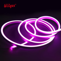Bande lumineuse LED néon flexible en silicone IP68 étanche 6x12mm RGB pour publicité extérieure, fabrication OEM en Chine