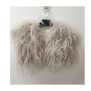 YR477 Scialle in <span class=keywords><strong>Piume</strong></span> di Struzzo a Prezzo di Fabbrica per Donne Giacca di Lusso per Matrimoni - Product Image 1